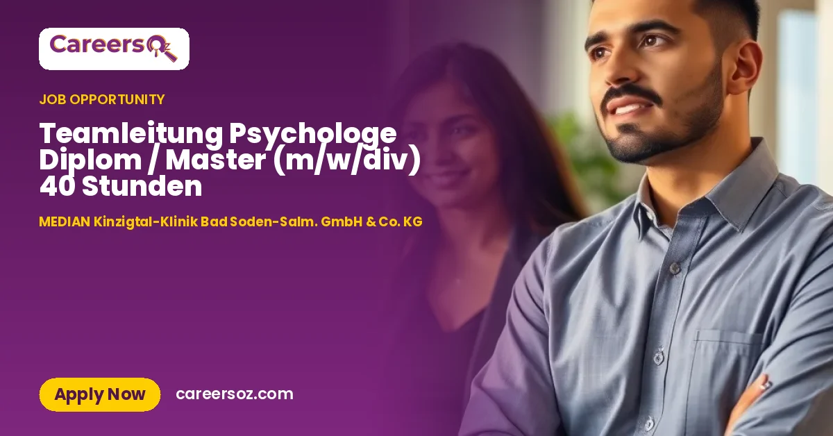 Teamleitung Psychologe Diplom / Master (m/w/div) 40 Stunden – MEDIAN Kinzigtal-Klinik Bad Soden-Salm. GmbH & Co. KG