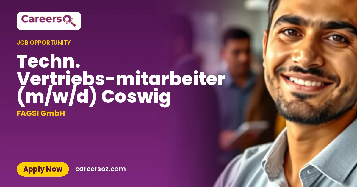 Techn. Vertriebs­mitarbeiter (m/w/d) Coswig – FAGSI GmbH