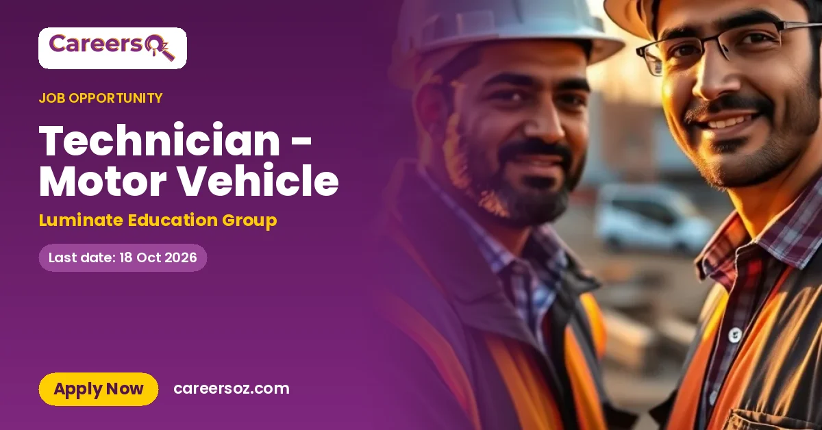 Technician - Motor Vehicle – Luminate Education Group