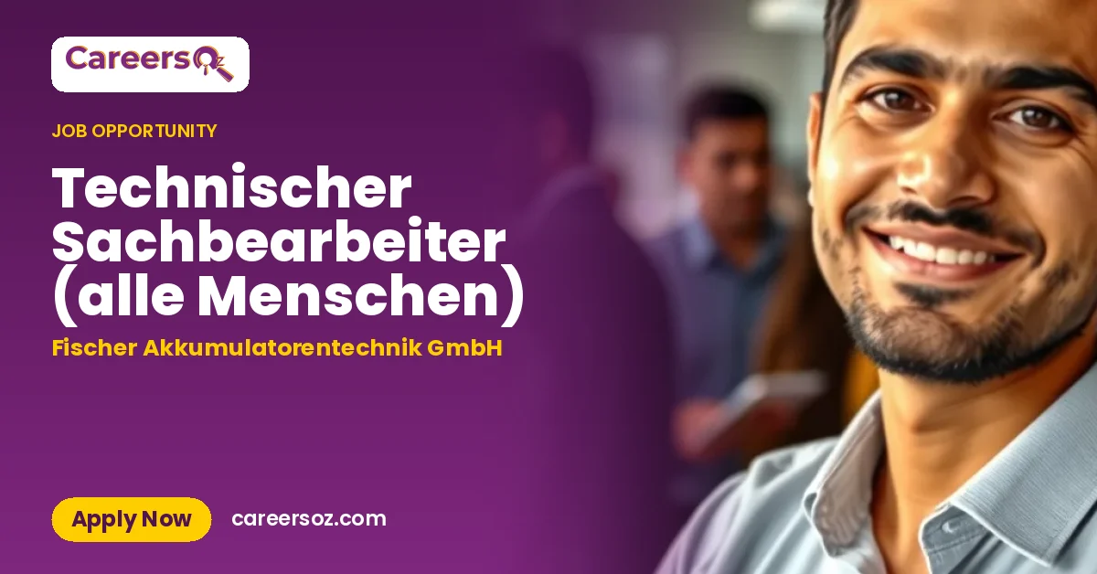 Technischer Sachbearbeiter (alle Menschen) – Fischer Akkumulatorentechnik GmbH