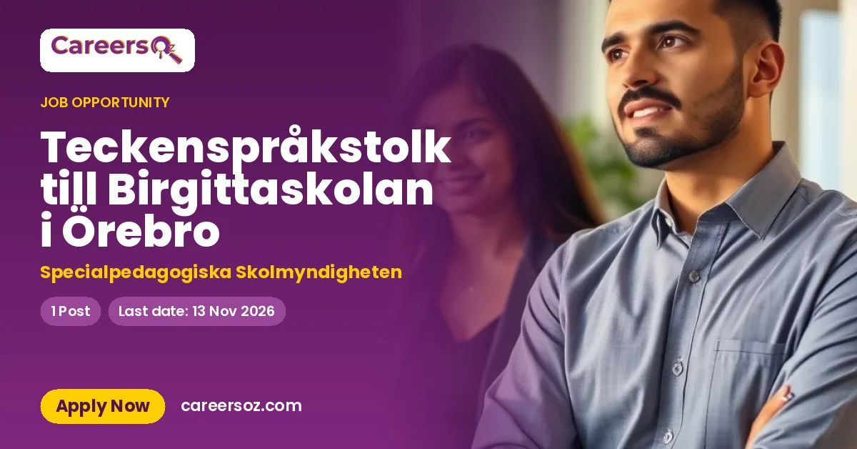 Teckenspråkstolk till Birgittaskolan i Örebro – Specialpedagogiska Skolmyndigheten
