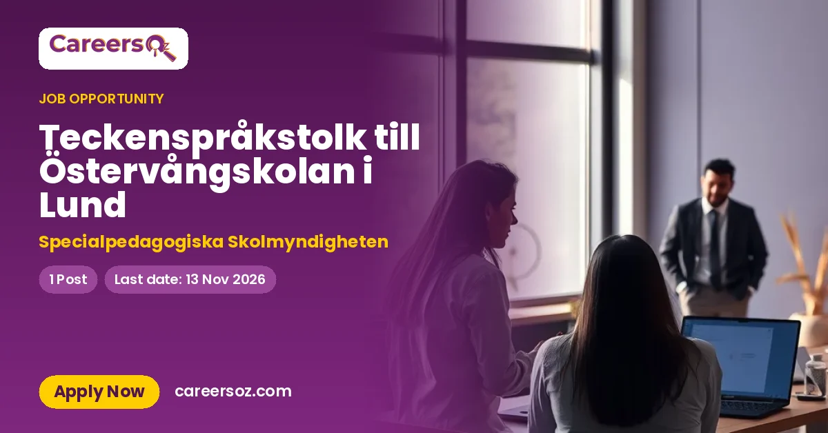 Teckenspråkstolk till Östervångskolan i Lund – Specialpedagogiska Skolmyndigheten