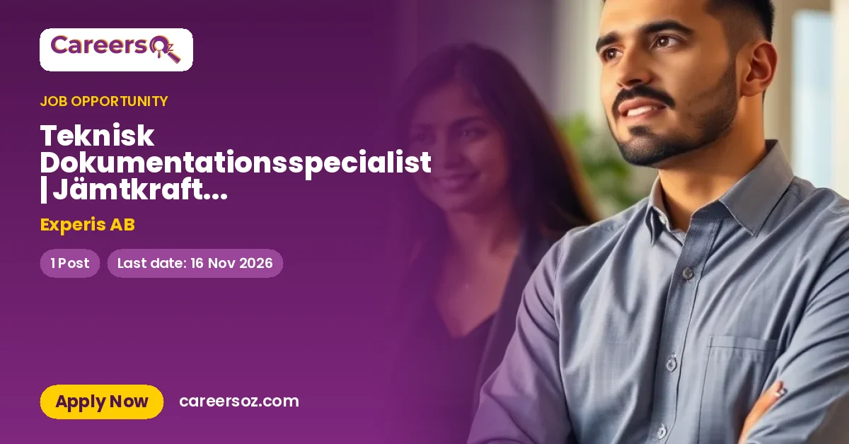 Teknisk Dokumentationsspecialist | Jämtkraft | Krokom/Östersund – Experis AB