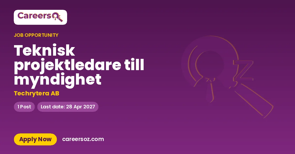 Teknisk projektledare till myndighet – Techrytera AB