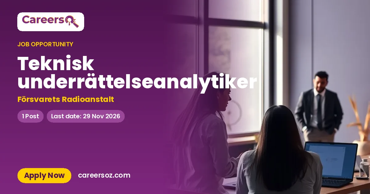 Teknisk underrättelseanalytiker – Försvarets Radioanstalt