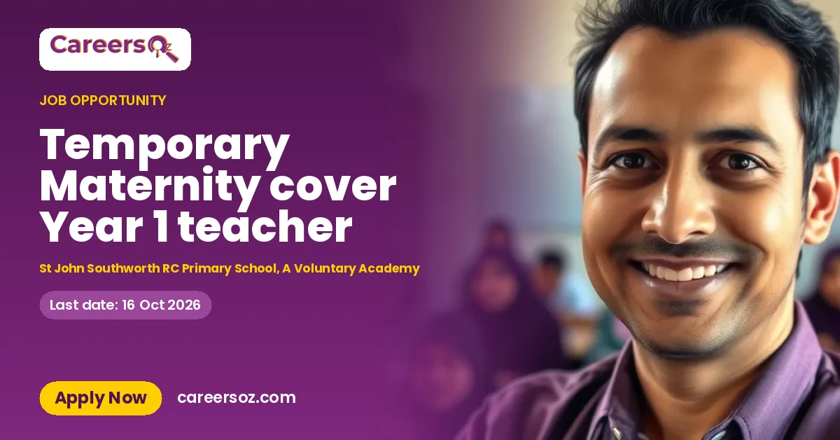 Temporary Maternity cover Year 1 teacher – St John Southworth RC Primary School, A Voluntary Academy