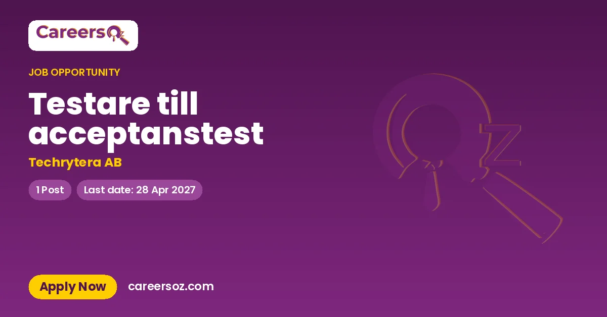 Testare till acceptanstest – Techrytera AB