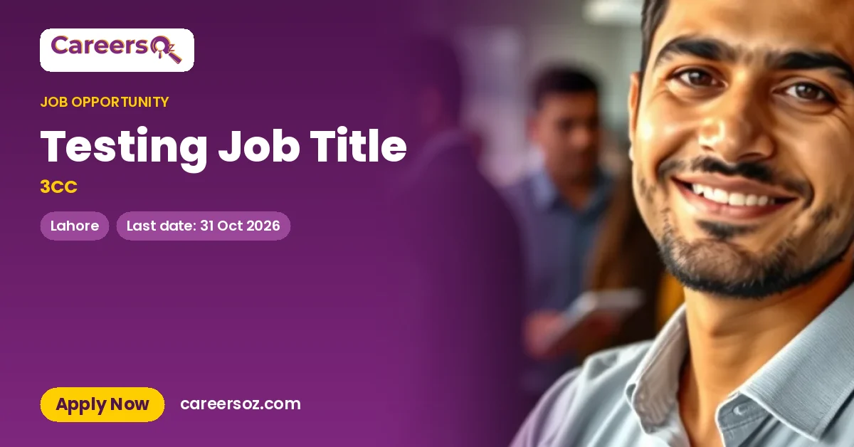 Testing Job Title – 3CC