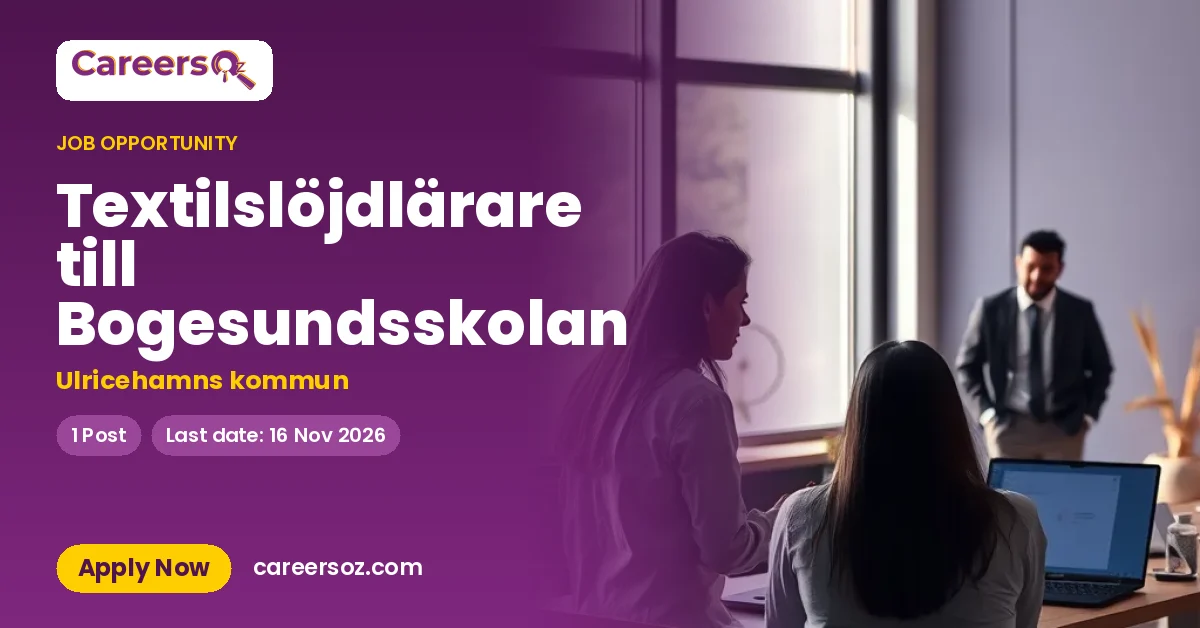 Textilslöjdlärare till Bogesundsskolan – Ulricehamns kommun