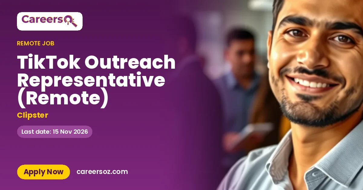 TikTok Outreach Representative (Remote) – Clipster