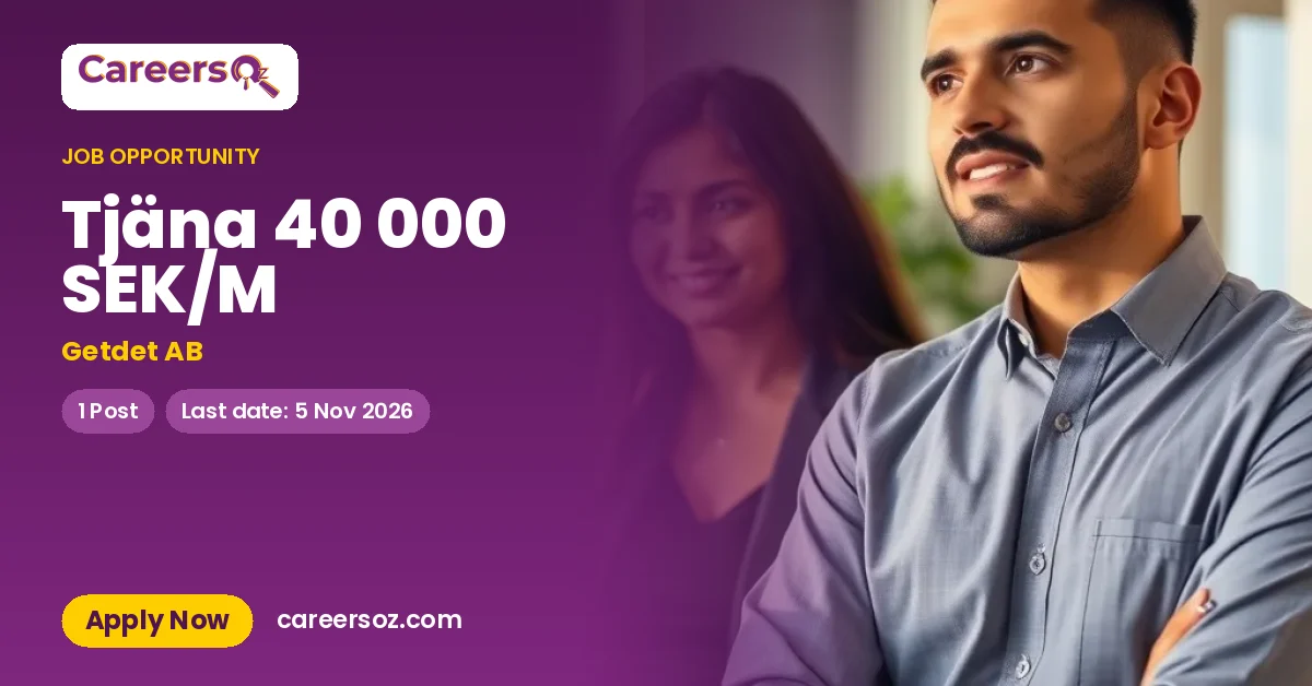 Tjäna 40 000 SEK/M – Getdet AB