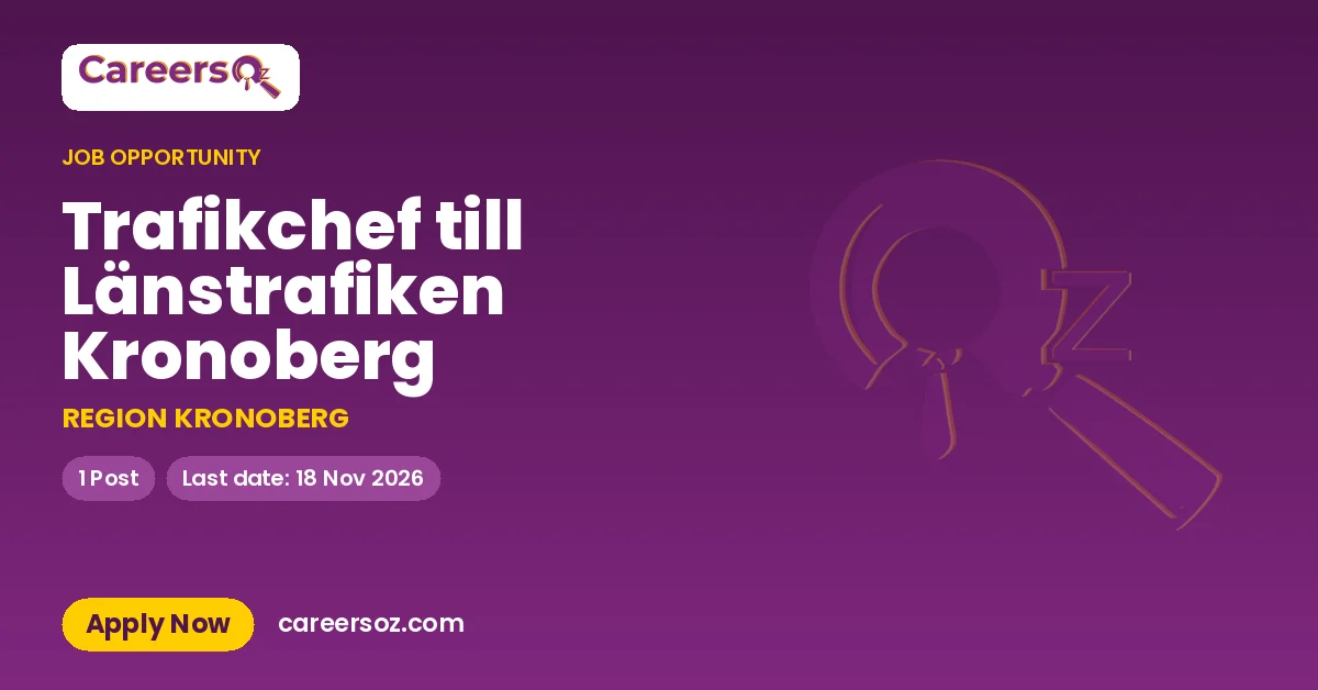 Trafikchef till Länstrafiken Kronoberg – REGION KRONOBERG
