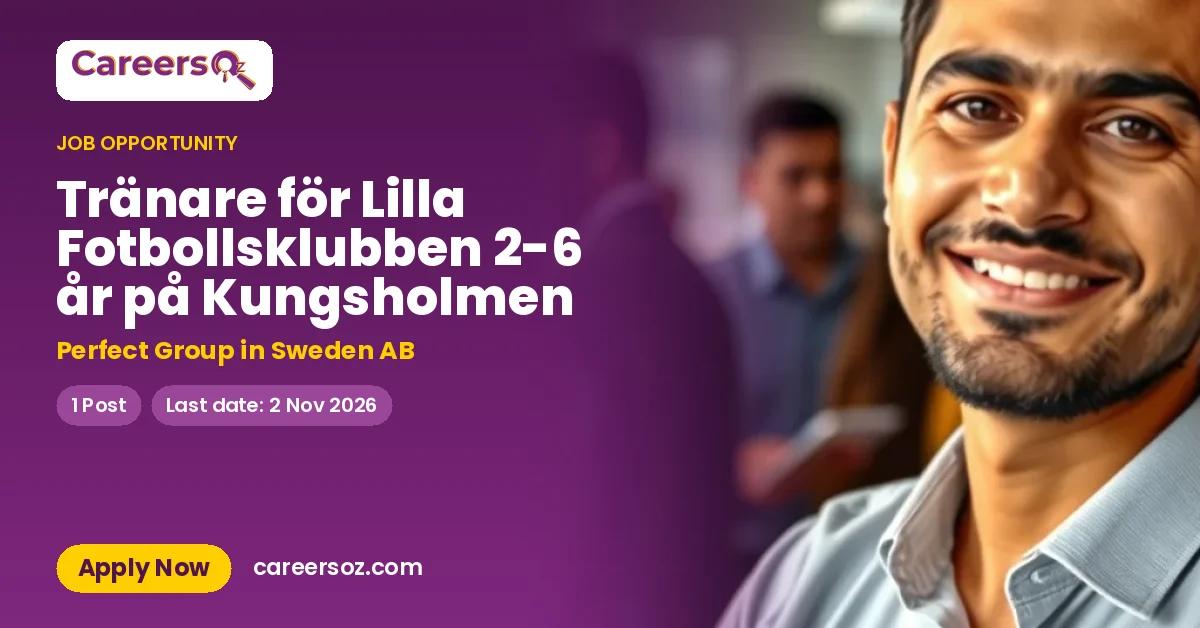 Tränare för Lilla Fotbollsklubben 2-6 år på Kungsholmen – Perfect Group in Sweden AB