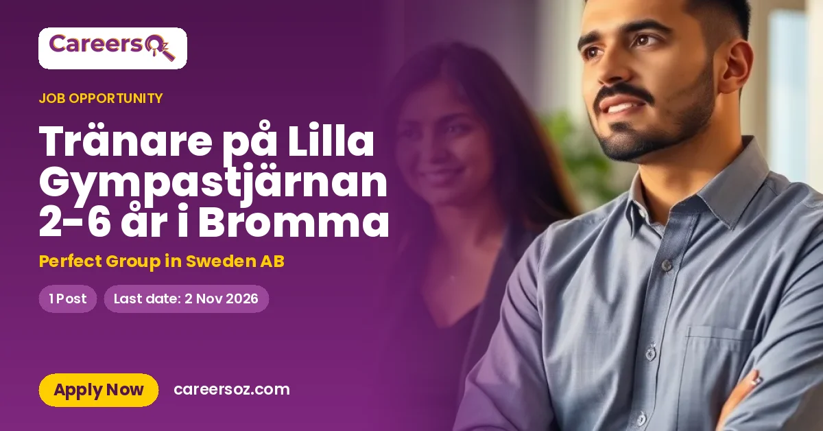 Tränare på Lilla Gympastjärnan 2-6 år i Bromma – Perfect Group in Sweden AB