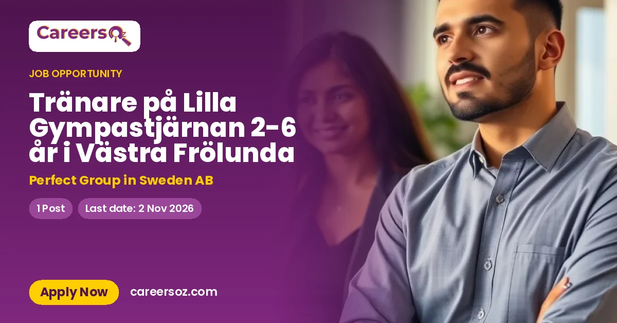Tränare på Lilla Gympastjärnan 2-6 år i Västra Frölunda – Perfect Group in Sweden AB