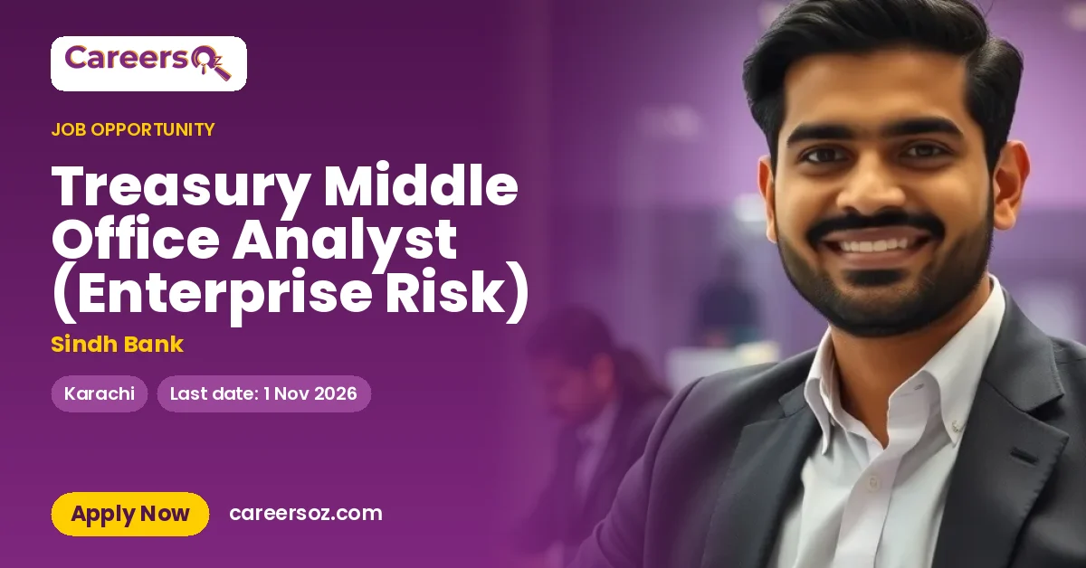 Treasury Middle Office Analyst (Enterprise Risk) – Sindh Bank