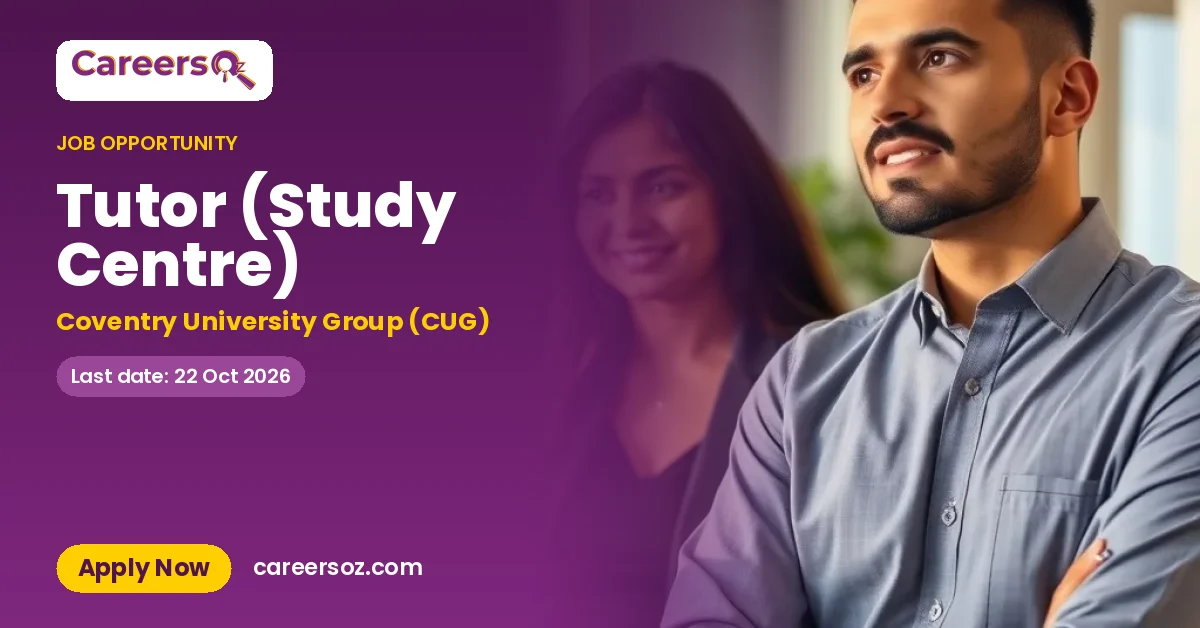 Tutor (Study Centre) – Coventry University Group (CUG)