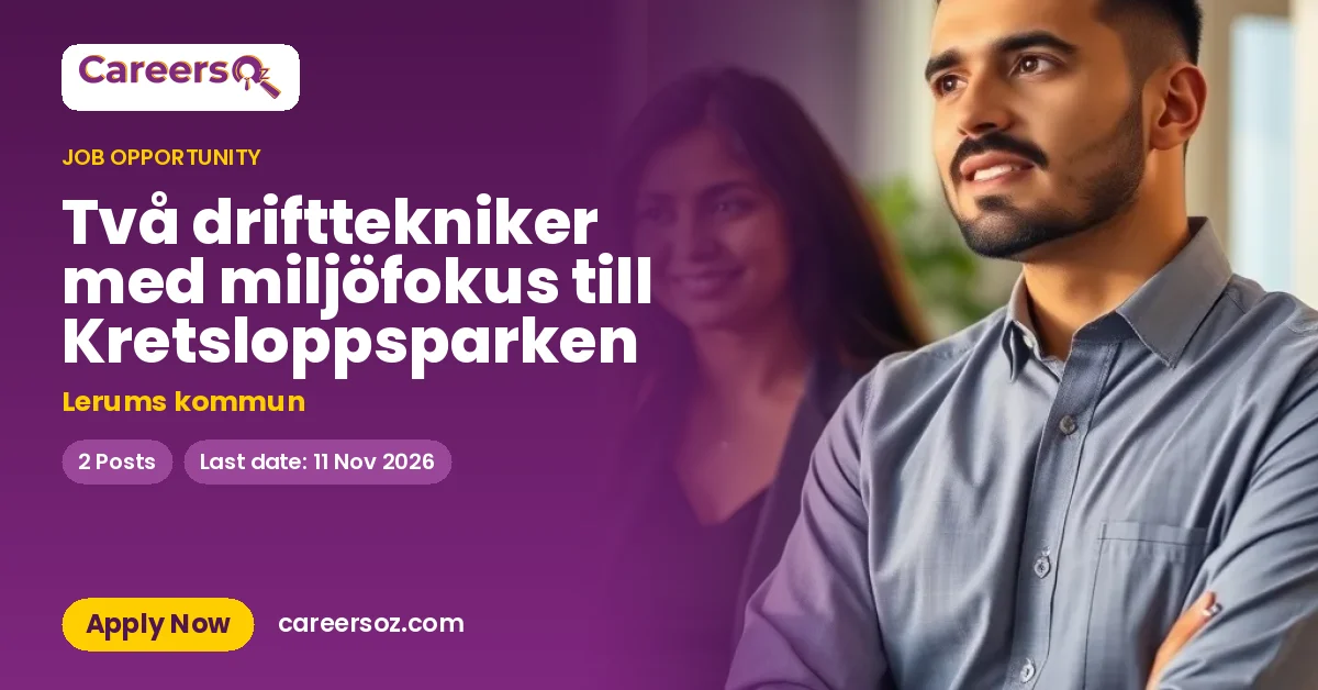 Två drifttekniker med miljöfokus till Kretsloppsparken – Lerums kommun