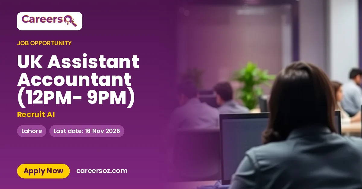 UK Assistant Accountant (12PM- 9PM) – Recruit AI