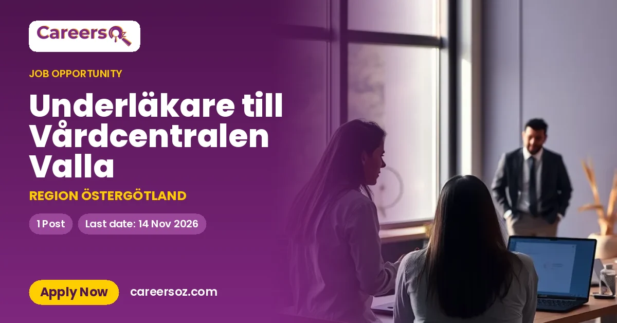 Underläkare till Vårdcentralen Valla – REGION ÖSTERGÖTLAND