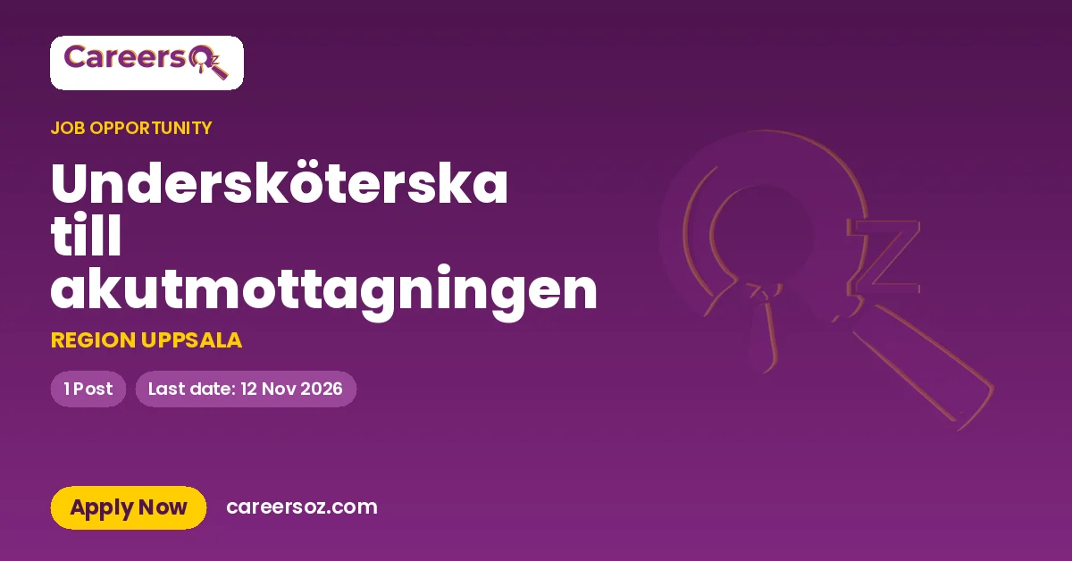Undersköterska till akutmottagningen – REGION UPPSALA