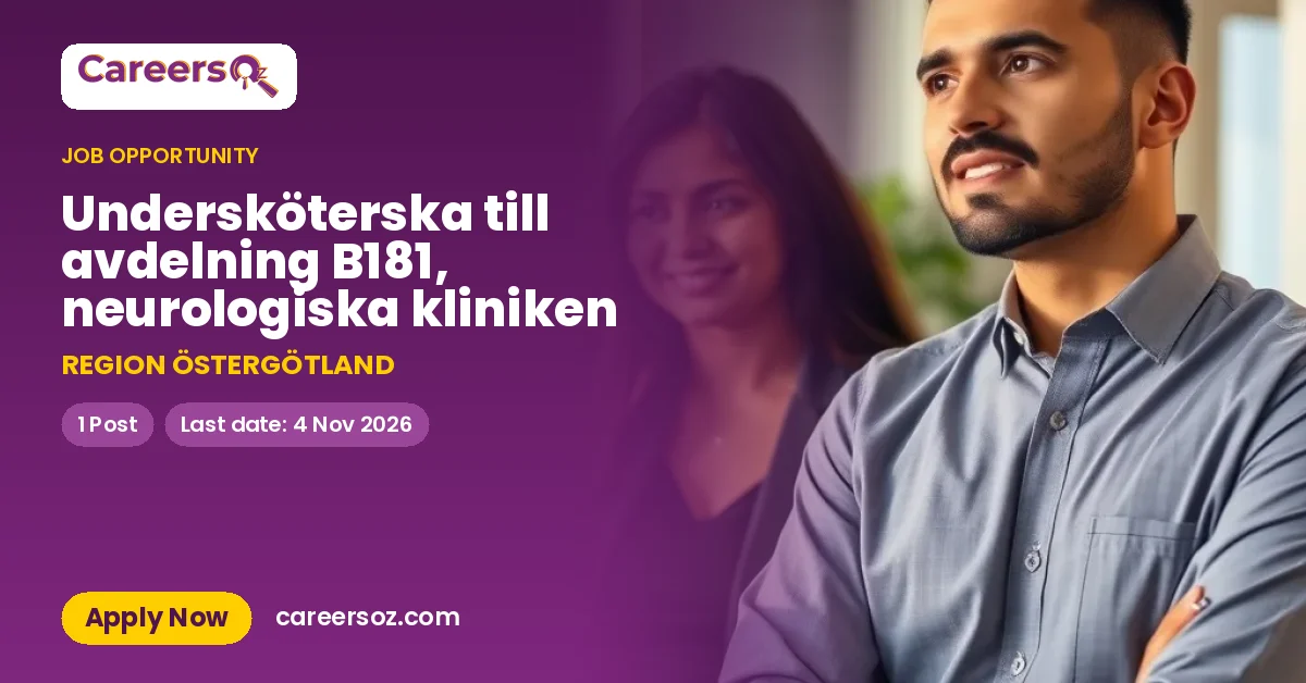 Undersköterska till avdelning B181, neurologiska kliniken – REGION ÖSTERGÖTLAND