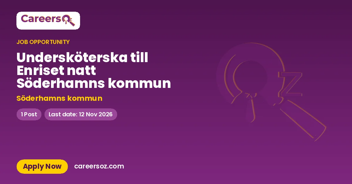 Undersköterska till Enriset natt Söderhamns kommun – Söderhamns kommun
