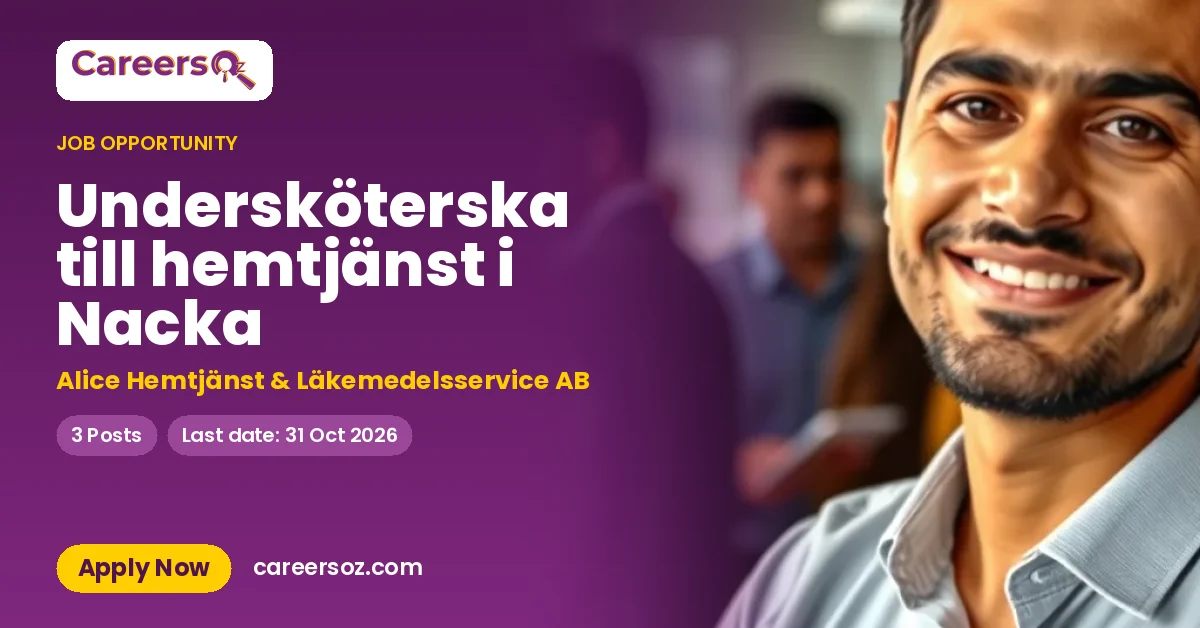 Undersköterska till hemtjänst i Nacka – Alice Hemtjänst & Läkemedelsservice AB
