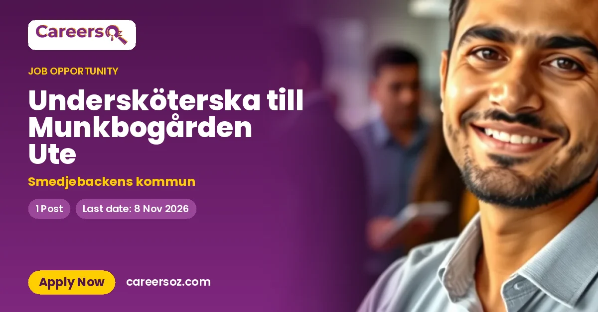 Undersköterska till Munkbogården Ute – Smedjebackens kommun