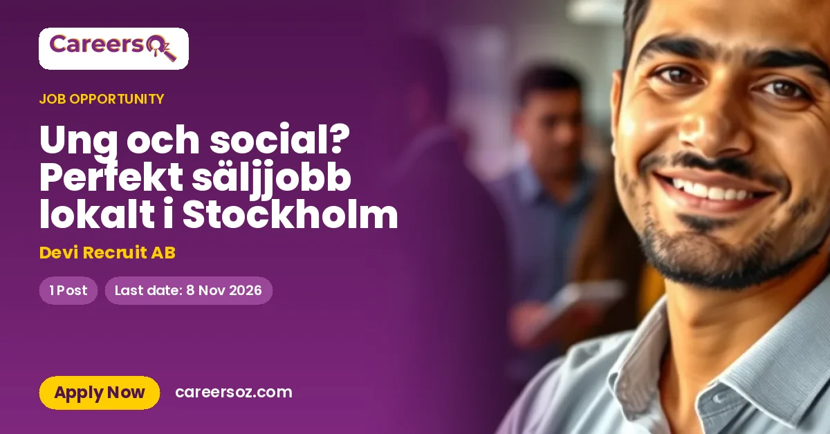 Ung och social? Perfekt säljjobb lokalt i Stockholm – Devi Recruit AB