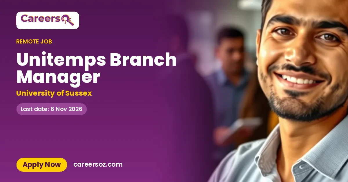 Unitemps Branch Manager – University of Sussex