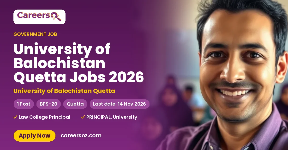 University of Balochistan Quetta Jobs 2026 – University of Balochistan Quetta
