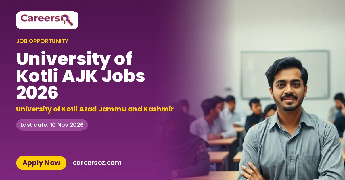 University of Kotli AJK Jobs 2026 – University of Kotli Azad Jammu and Kashmir