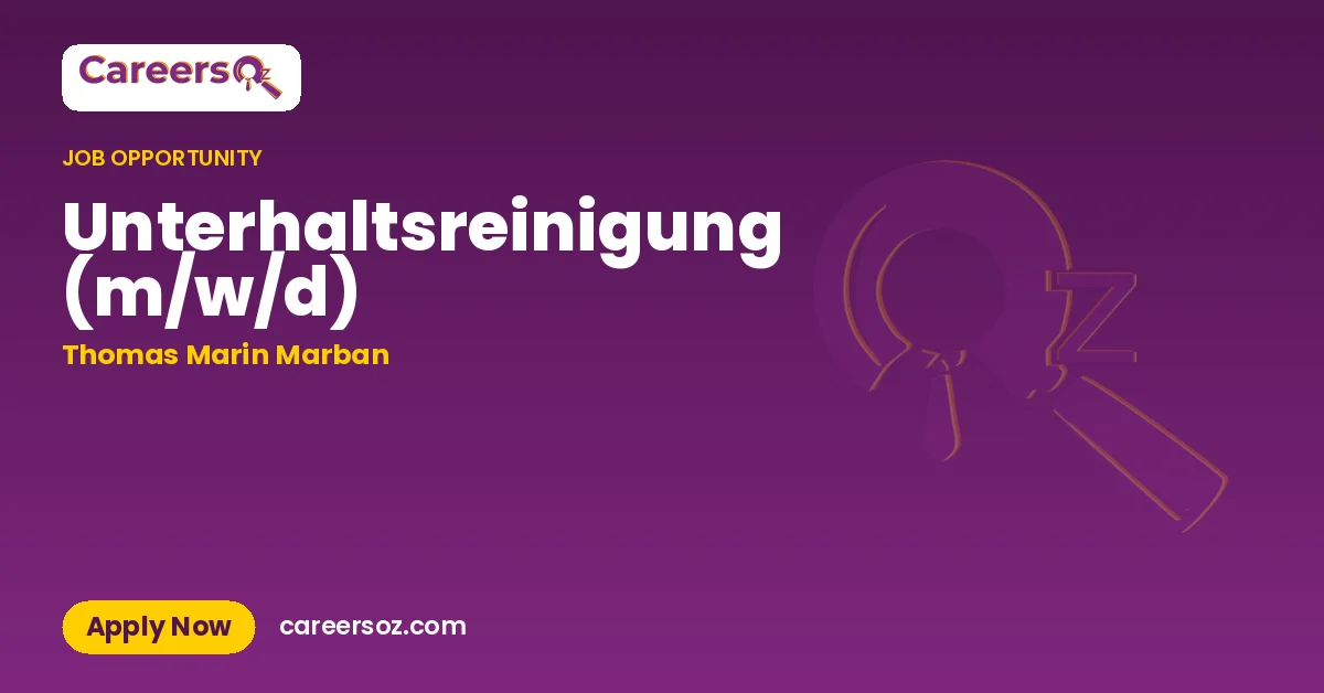 Unterhaltsreinigung (m/w/d) – Thomas Marin Marban