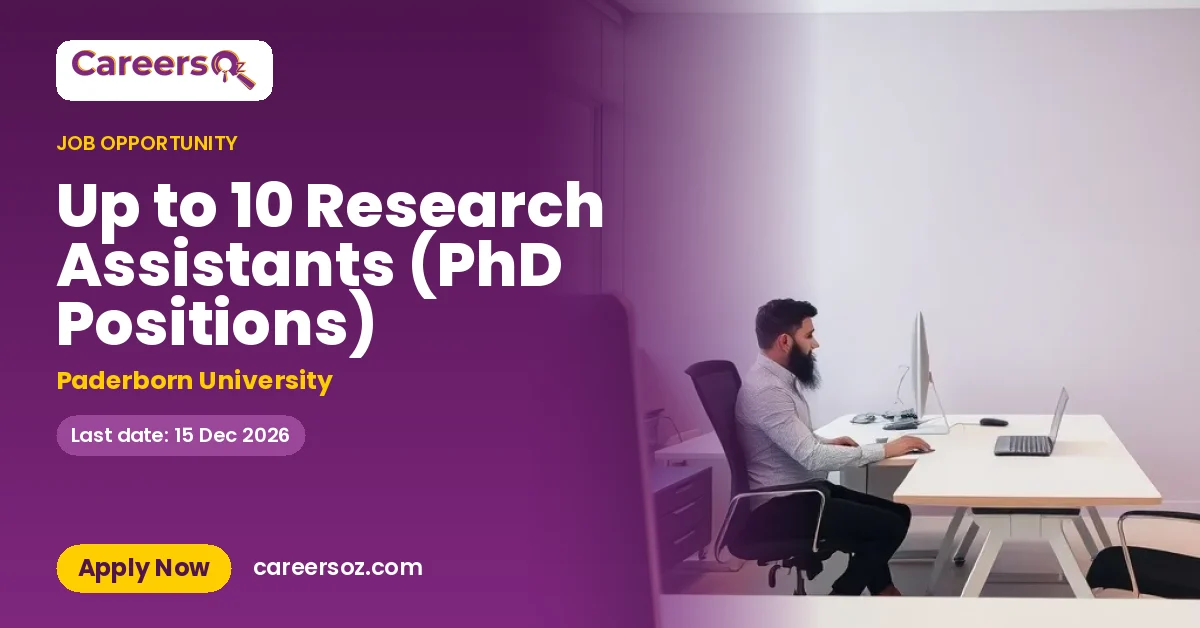 Up to 10 Research Assistants (PhD Positions) – Paderborn University