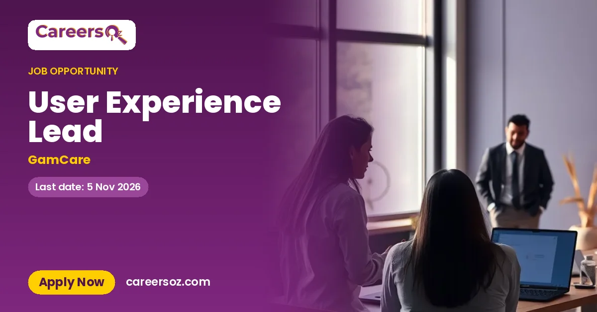 User Experience Lead – GamCare