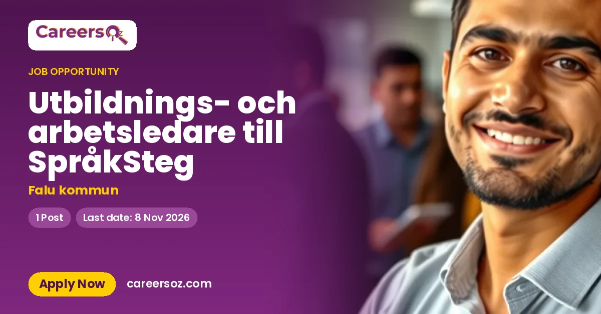 Utbildnings- och arbetsledare till SpråkSteg – Falu kommun