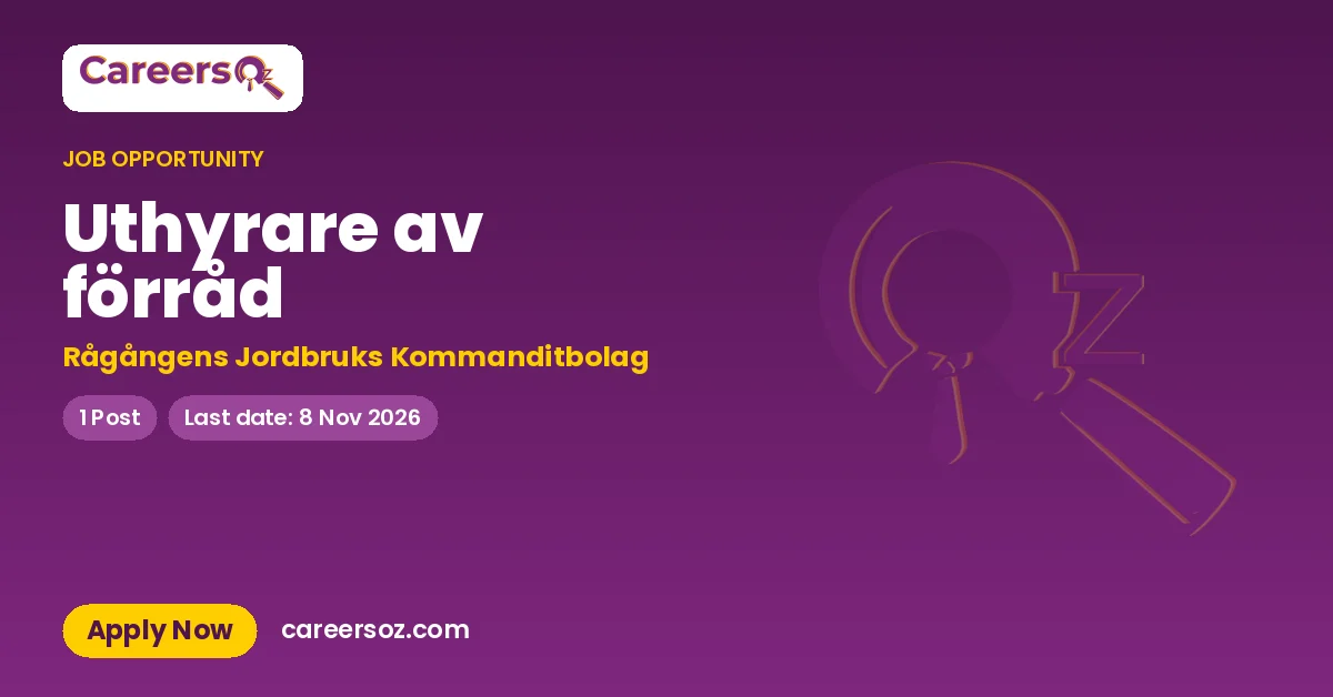 Uthyrare av förråd – Rågångens Jordbruks Kommanditbolag