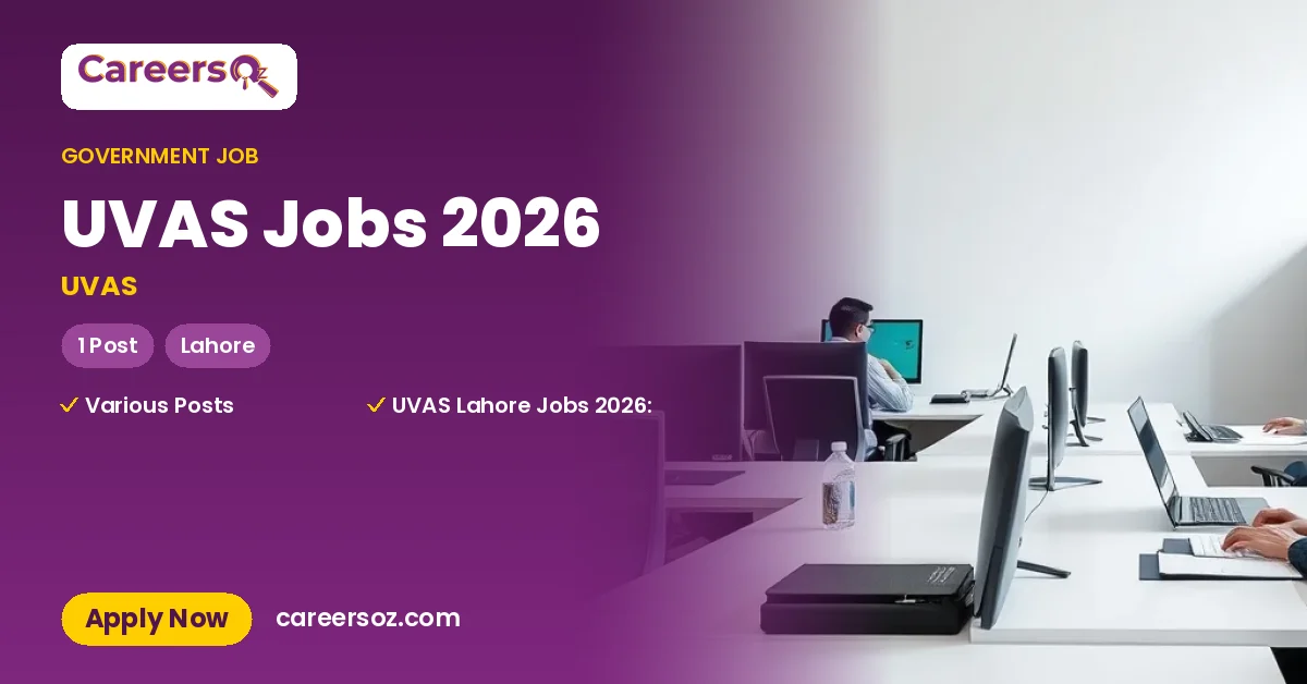 UVAS Jobs 2026 – UVAS