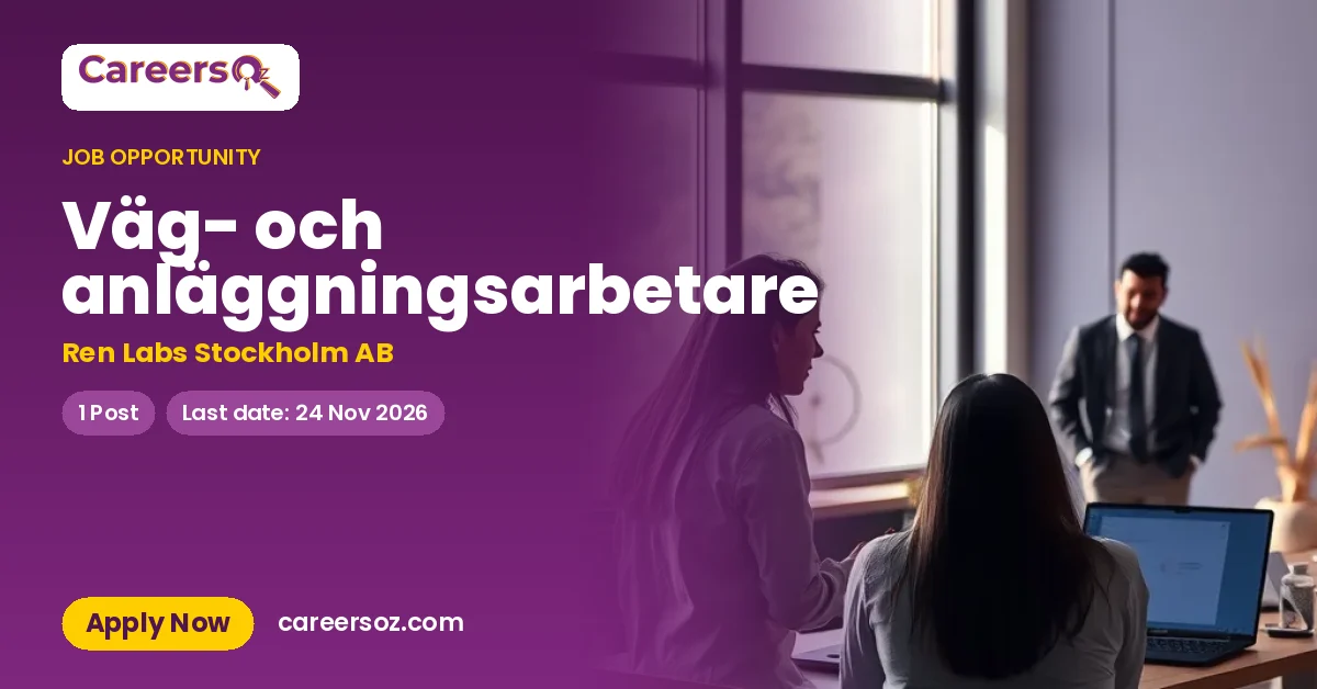Väg- och anläggningsarbetare – Ren Labs Stockholm AB