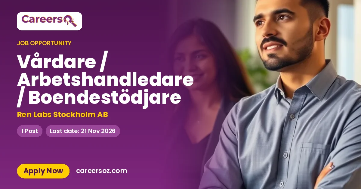 Vårdare / Arbetshandledare / Boendestödjare – Ren Labs Stockholm AB