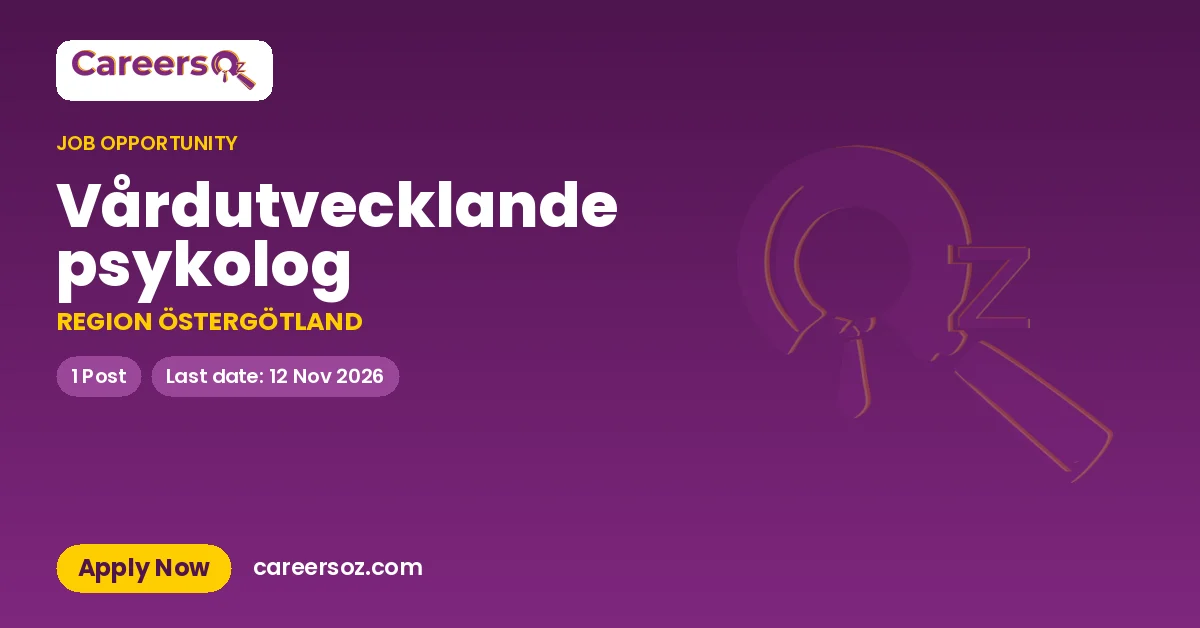 Vårdutvecklande psykolog – REGION ÖSTERGÖTLAND