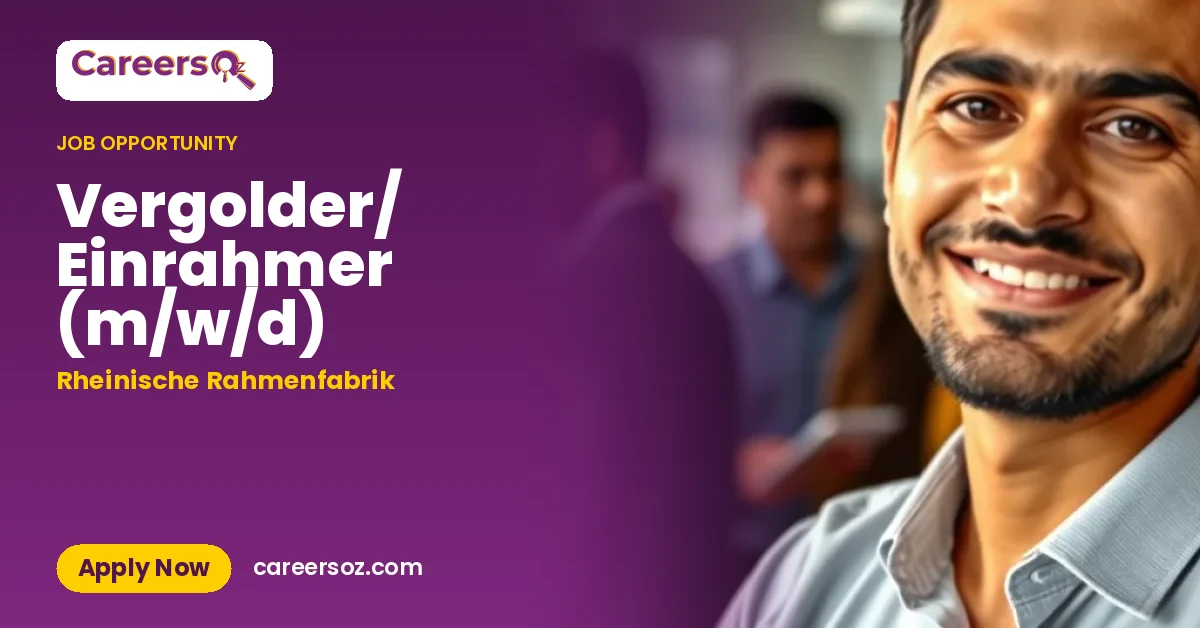 Vergolder/ Einrahmer (m/w/d) – Rheinische Rahmenfabrik