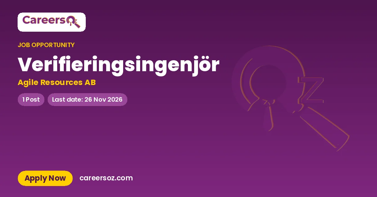 Verifieringsingenjör – Agile Resources AB