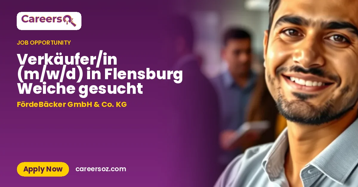 Verkäufer/in (m/w/d) in Flensburg Weiche gesucht – FördeBäcker GmbH & Co. KG