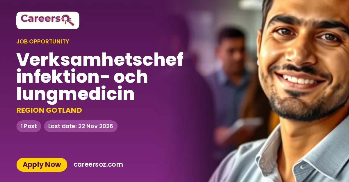 Verksamhetschef infektion- och lungmedicin – REGION GOTLAND