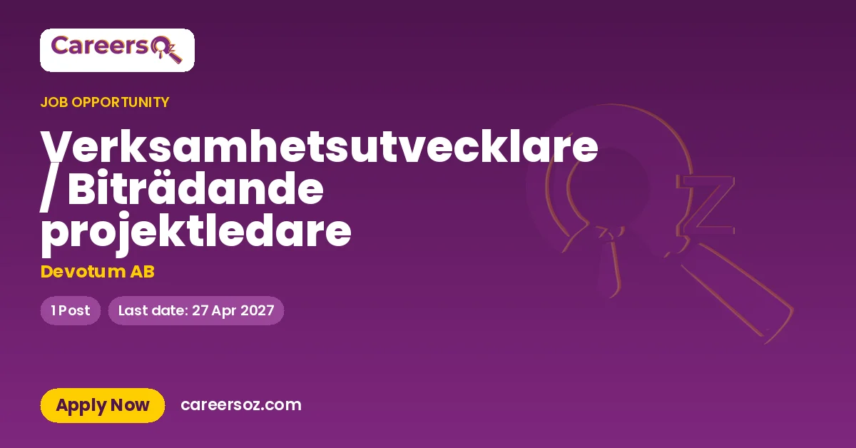Verksamhetsutvecklare / Biträdande projektledare – Devotum AB