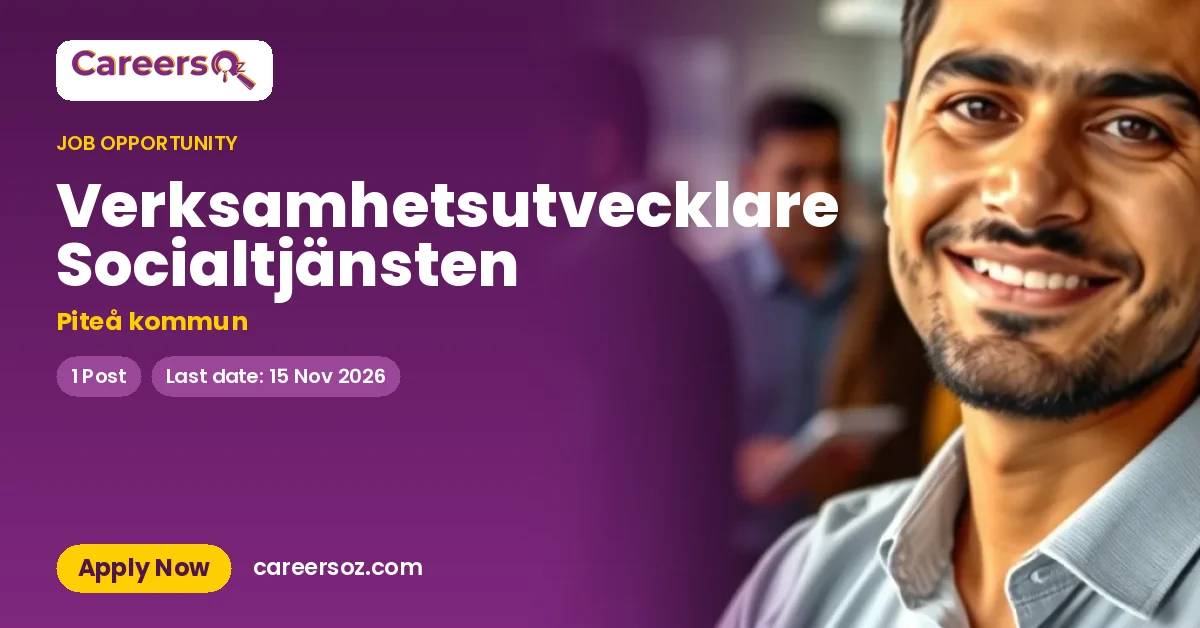 Verksamhetsutvecklare Socialtjänsten – Piteå kommun