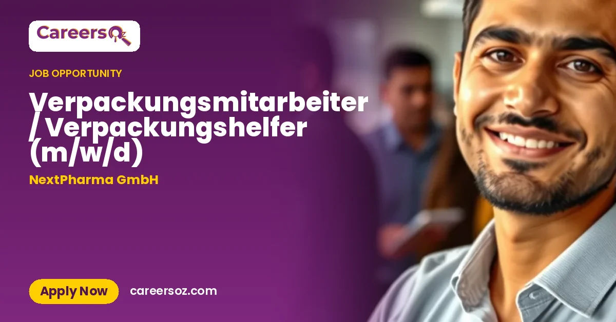 Verpackungsmitarbeiter / Verpackungshelfer (m/w/d) – NextPharma GmbH