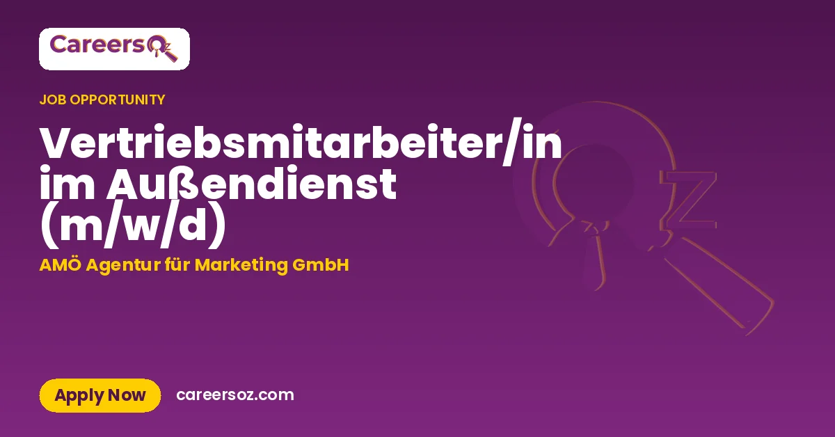 Vertriebsmitarbeiter/in im Außendienst (m/w/d) – AMÖ Agentur für Marketing GmbH
